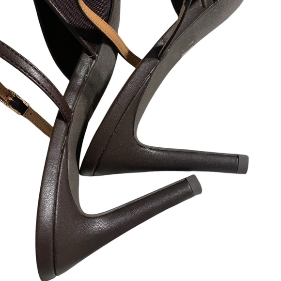 DV by Dolce Vita Brown Pointed Toe Elley Mules Heels - Picture 5 of 8
